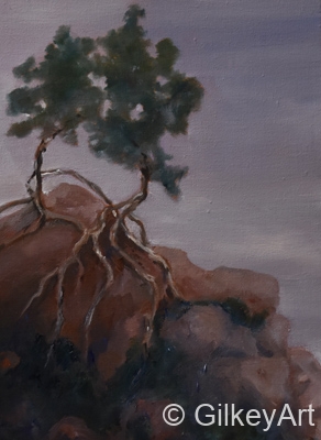 Surviving oil on linen 9x12